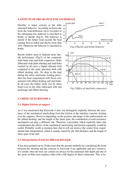 5
4. EFFECTS OF SHEAR-STUD END ANCHORAGE
Ductility is major concern at the slabs
structural behavior. According to Eurocode
f