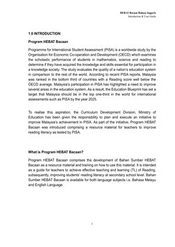 HEBAT Bacaan Bahasa Inggeris 
 Introduction & User Guide 
3 
 
 
1.0 INTRODUCTION  
Program HEBAT Bacaan 
Programme for Inter
