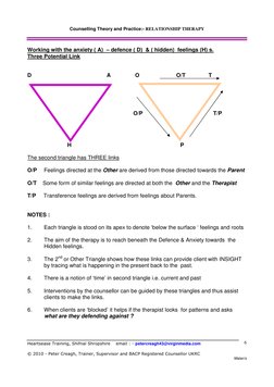 Malan Triangle Hidden Conflict-Malan's Triangles | PDF | Psychotherapy | Anxiety