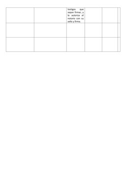 testigos 
que 
sepan firmar, y 
la autoriza el 
notario con su 
sello y firma. 
 
 
 
 
 
 
 
 
 
 
 
 
 
