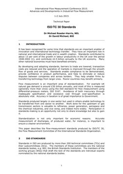 International Flow Measurement Conference 2015: 
Advances and Developments in Industrial Flow Measurement 
 
1-2 July 2015