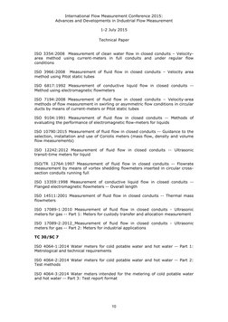 International Flow Measurement Conference 2015: 
Advances and Developments in Industrial Flow Measurement 
 
1-2 July 2015