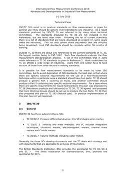 International Flow Measurement Conference 2015: 
Advances and Developments in Industrial Flow Measurement 
 
1-2 July 2015