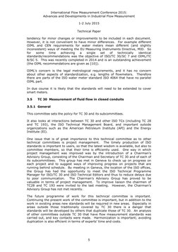 International Flow Measurement Conference 2015: 
Advances and Developments in Industrial Flow Measurement 
 
1-2 July 2015