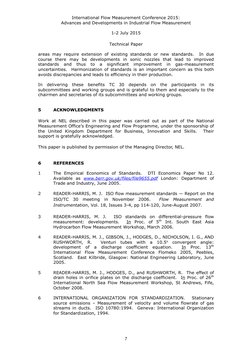 International Flow Measurement Conference 2015: 
Advances and Developments in Industrial Flow Measurement 
 
1-2 July 2015