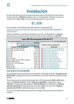 Programación estructurada con Java | Carlos E. Cimino 
 9 
Instalación 
En este apartado mostraré los pasos necesarios para l