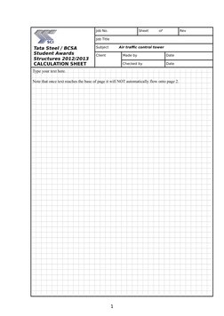 Structural Design Calculation Sheet.pdf Structural Design Calculation Sheets | PDF