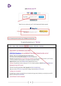  
 
10 
and activate your TV  
 
 
 
To upload the playlist go to " My List 
 
 
