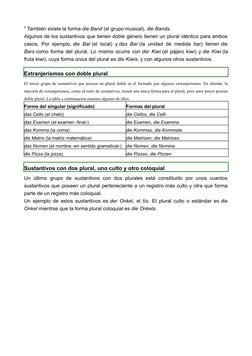 1 También existe la forma die Band (el grupo musical), die Bands.
Algunos de los sustantivos que tienen doble género tienen u