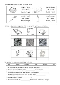 Grade 1 Texture Worksheet Activities | PDF