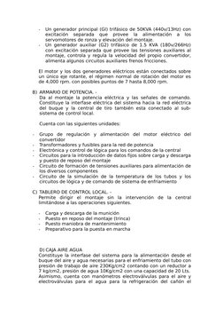 -
Un generador principal (Gl) trifásico de 50KVA (440v/13Hz) con
excitación  separada  que  provee  la  alimentación  a  los