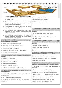 os, outras não. 
2. Todos  aspiravam  a  uma  promoção  funcional, 
entretanto  poucos  se  dedicavam  àquele 
trabalho, por