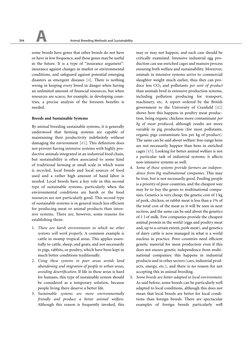 some breeds have genes that other breeds do not have
or have in low frequency, and these genes may be useful
in the future. I