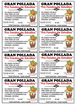 GRAN POLLADA 
“Pro Fondos de Estudios” 
 DIA: