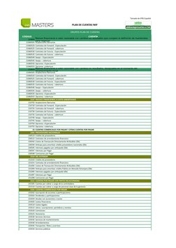 Plan de Cuentas NIIF para PYMES en Excel | PDF | normas internacionales ...