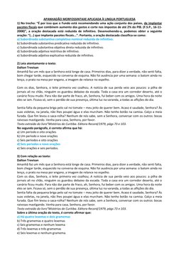 APANHADÃO MORFOSSINTAXE APLICADA À LINGUA PORTUGUESA 
1) No trecho: “É por isso que o Fundo está recomendando uma ação conjun