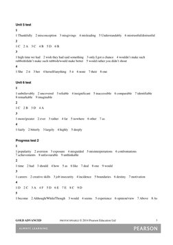 Gold Advanced Test Keys | PDF