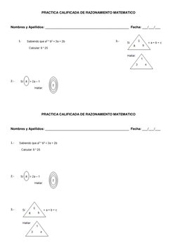 PRACTICA CALIFICADA DE RAZONAMIENTO MATEMATICO 
 
Nombres y Apellidos: ______________________________________________  Fecha: