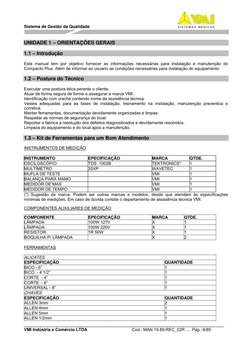 Sistema de Gestão da Qualidade 
 
_____________________________________________________________________________________ 
VMI