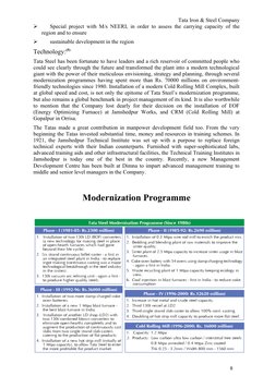Tata Iron & Steel Company

Special project with M/s NEERI, in order to assess the carrying capacity of the
region and to ens