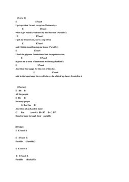 Parklife Chords and Lyrics Guide | PDF | British Styles Of Music