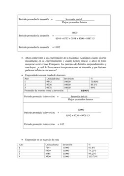 Periodo promedio la inversión   =                     Inversión inicial