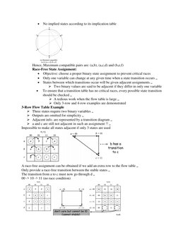  No implied states according to its implication table 
 
 
Hence, Maximum compatible pairs are: (a,b), (a,c,d) and (b,e,f)