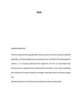 2018 
 
 
 
 
 
 
 
AGRADECIMIENTO  
Estamos especialmente agradecido a Dios por darnos la vida y la oportunidad de 
apre