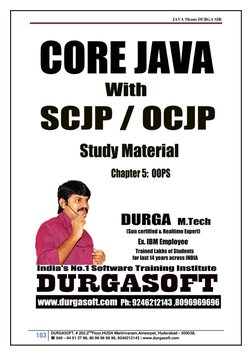 Java OOP Concepts Explained by Durga Sir | PDF | Method (Computer ...
