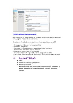 Tutorial realización backup de datos: 
 
Utilizaremos los PC Suite, que son un softwares libres que se pueden descargar