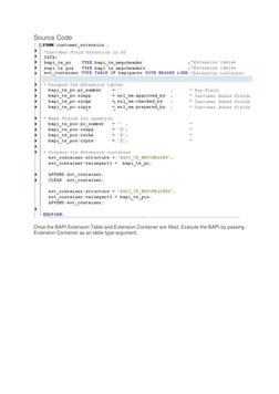 BAPI Extension for Custom Fields in SAP | PDF | Interface (Computing ...