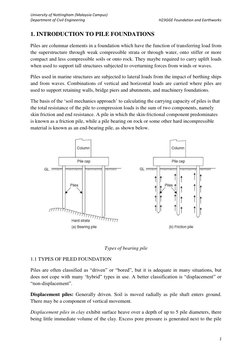 University of Nottingham (Malaysia Campus) 
 
Department of Civil Engineering