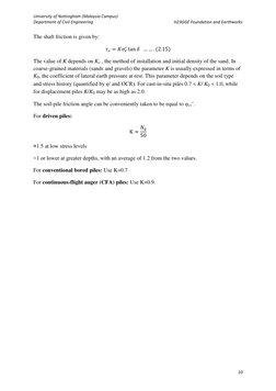 University of Nottingham (Malaysia Campus) 
 
Department of Civil Engineering