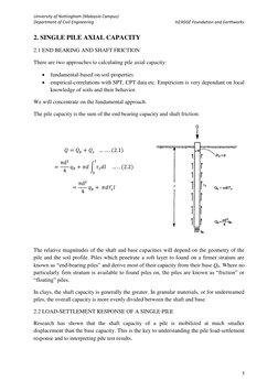 University of Nottingham (Malaysia Campus) 
 
Department of Civil Engineering