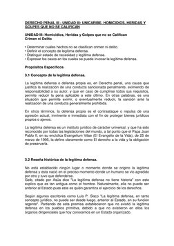 DERECHO PENAL III - UNIDAD III: UNICARIBE. HOMICIDIOS, HERIDAS Y 
GOLPES QUE NO SE CALIFICAN  (http://derechounicaribe.blogsp