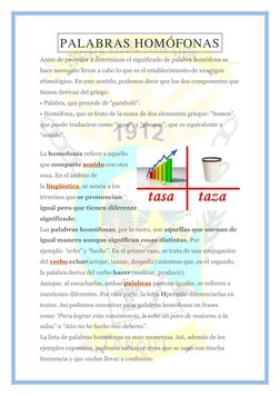 PALABRAS HOMÓFONAS  (https://definicion.de/palabras-homofonas/) 
Antes de proceder a determinar el significado de palabra