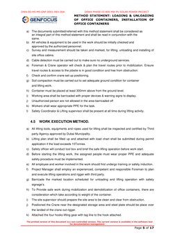 Method Statement for Office Containers | PDF | Crane (Machine) | Risk ...