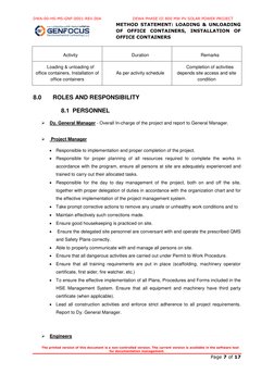Method Statement for Office Containers | PDF | Crane (Machine) | Risk ...