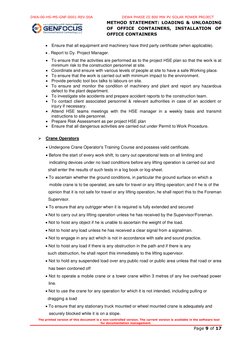 Method Statement for Office Containers | PDF | Crane (Machine) | Risk ...