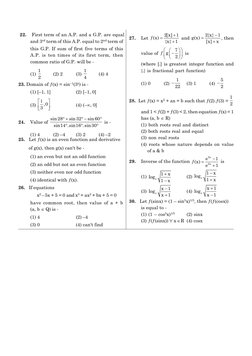 JEE Functions Practice Test PDF | PDF | Function (Mathematics ...