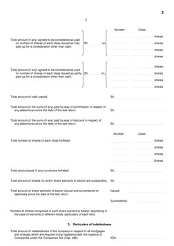 Annual Return Form for Companies | PDF | Companies | Stocks