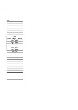e as appropriate
Units
l / min   / Kg/hr   /Nm3/hr
Barg / Psig*
Barg / Psig*
 Deg C / F*
Bara / Psia*
Bara / Psia*
CP / Cst*
