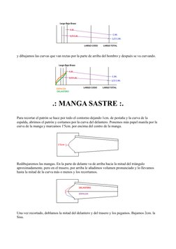 y dibujamos las curvas que van rectas por la parte de arriba del hombro y después se va curvando.
.: MANGA SASTRE :.
Para r