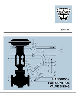 Bulletin 1-I
HANDBOOK
FOR CONTROL
VALVE SIZING
pvc
pv
p1
p2I
p2II
p2III
p2IV
2
L
2
v
F
,
C
1
L
1
v F
,
C
F
F
L
L
1
2
>
C
C
v