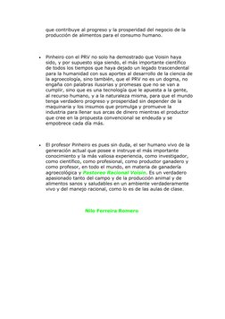 que contribuye al progreso y la prosperidad del negocio de la 
producción de alimentos para el consumo humano. 
  
 
Pinheir