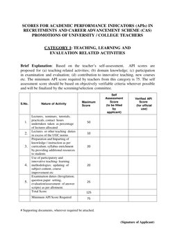 API Proforma for Academic Staff Evaluation | PDF | Teachers | Curriculum