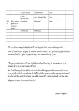 API Proforma for Academic Staff Evaluation | PDF | Teachers | Curriculum