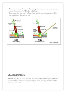  
With conventional transfer when welding out of position, weld metal deposition rates are 
less than those achieved with Fl