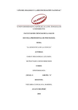 “AÑO DEL DIALOGO Y LA RECONCILIACIÓN NACIONAL” 
 
FACULTAD DE CIENCIAS DE LA SALUD 
ESCUELA PROFESIONAL DE PSICOLOGÍA 
TEMA: