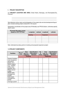 Empr Examples GENERIC EPRMP Checklist Formatted | PDF | Flood | Water Supply
